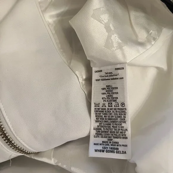 NWOT Ted Baker London Ruffle Cuff Embroidered Jacket Size 1 $395
